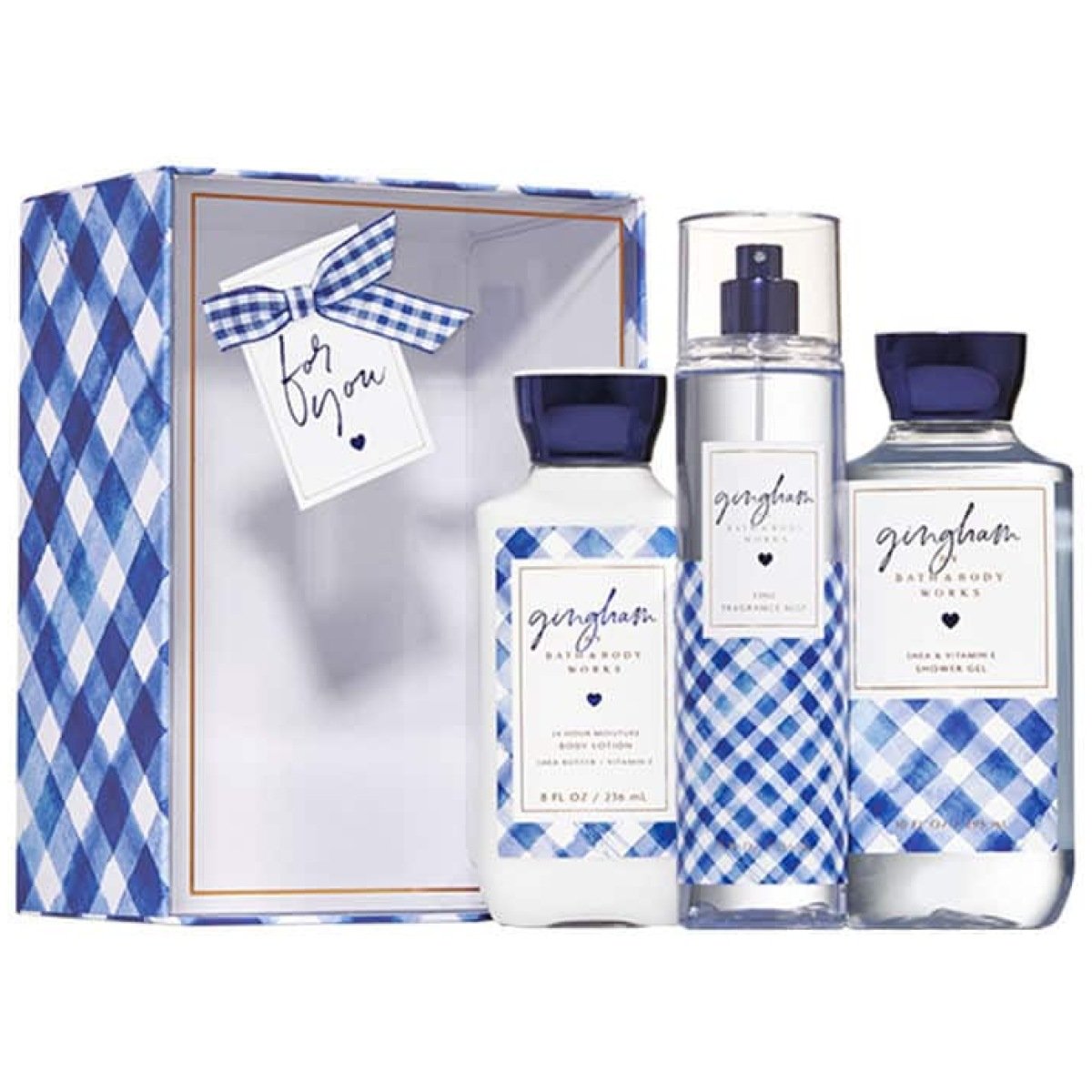 Bath And Body Works Gift Set Box Gingham