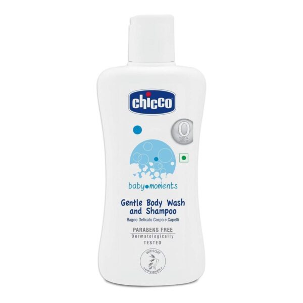 Chicco Baby Moments Body Wash And Shampoo For Hair And Body 200Ml