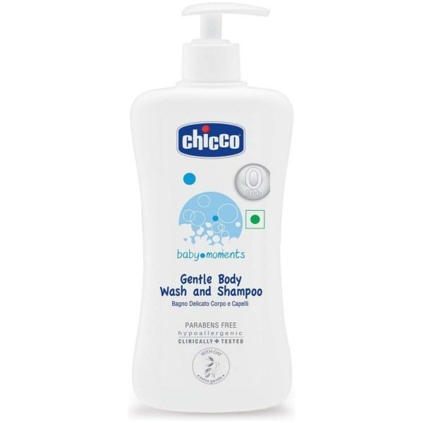 Chicco Baby Moments Gentle Body Wash And Shampoo For Hair And Body 500Ml