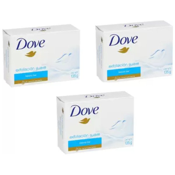 Dove Exfoliacion Suave Beauty Cream Bar 135 G Pack Of 3