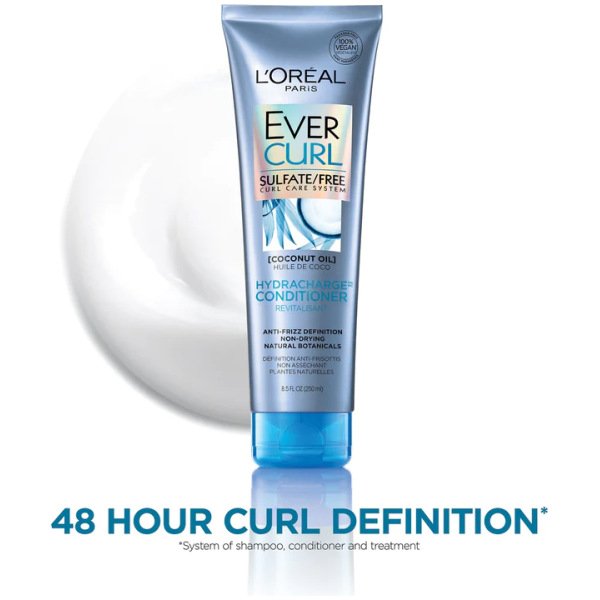 L'Oreal Paris Evercurl Hydracharge Sulfate Free Conditioner With Coconut Oil 250Ml