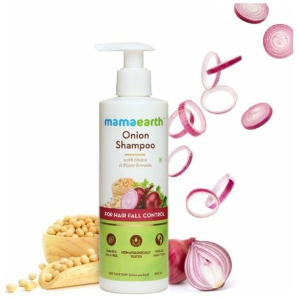 Mama Earth Onion Shampoo For Hair Growth With Keratin 400ml