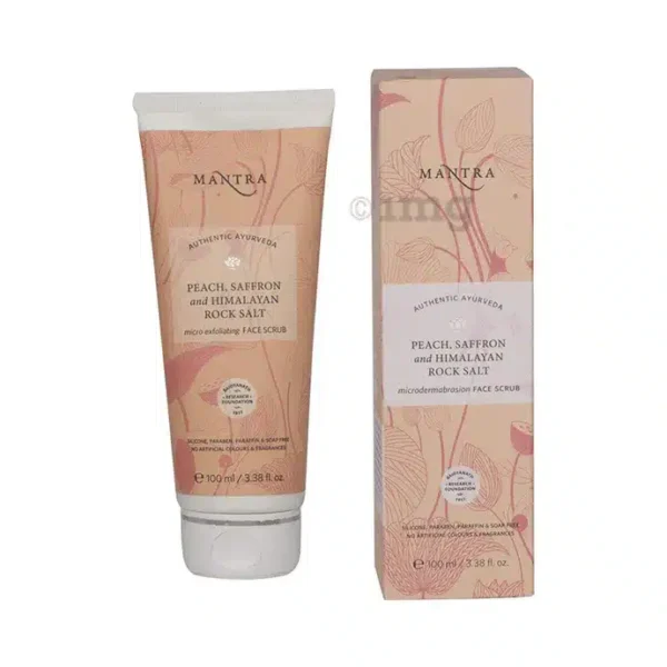 Mantra Peach Saffron And Himalayan Face Scrub 100 G