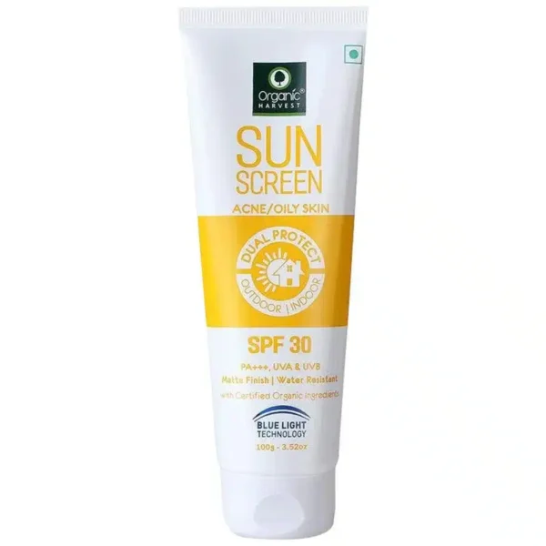 Organic Harvest Sunscreen For Acne And Oily Skin Spf 30 100 G