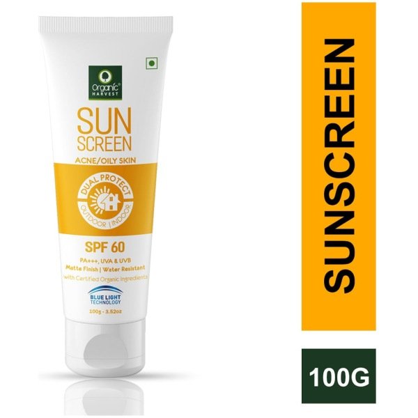 Organic Harvest Sunscreen For Acne And Oily Skin Spf 60 100 G