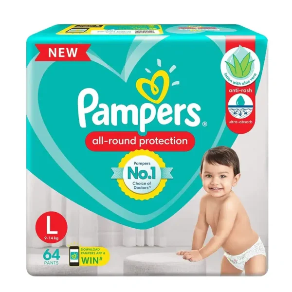 Pampers New Large Size Diapers Pants 64 Count