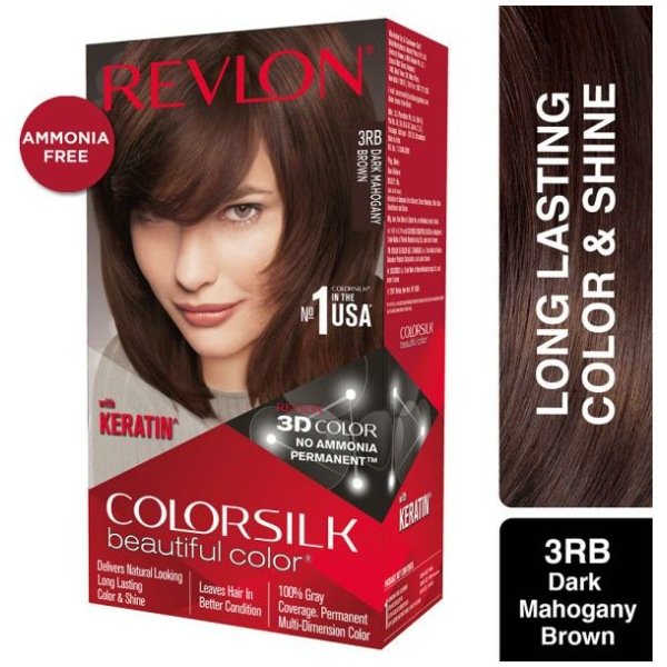 Revlon Colorsilk Beautiful 3D Color Ammonia Free Permanent 32 Dark Mahogany Brown (40Ml+40Ml+11.8Ml)