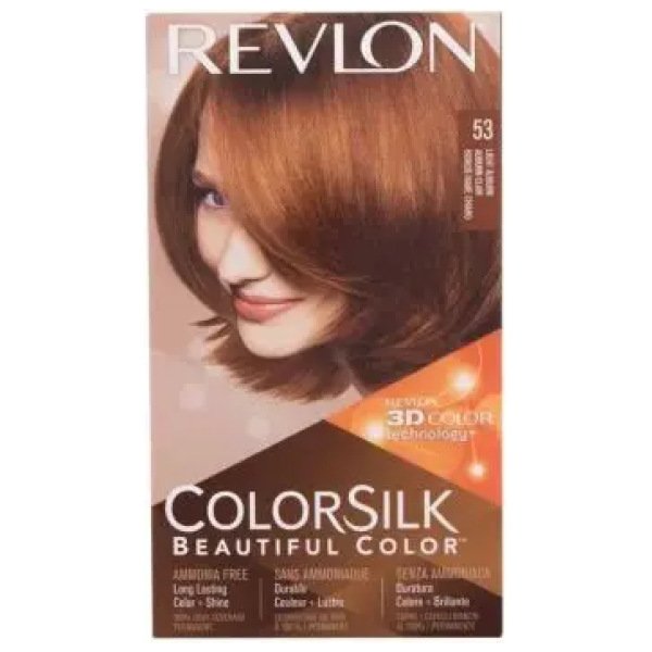 Revlon Colorsilk Beautiful 3D Color Ammonia Free Permanent 53 Light Auburn (40Ml+40Ml+11.8Ml)