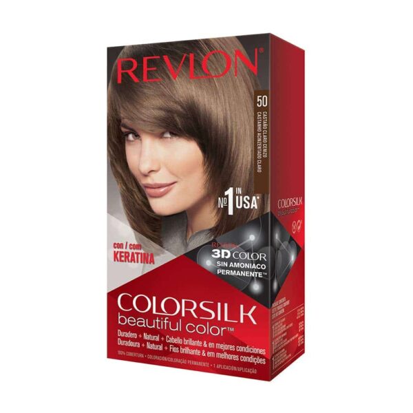 Revlon Colorsilk Hair Color Light Ash Brown 50 (40Ml+40Ml+11.8Ml)
