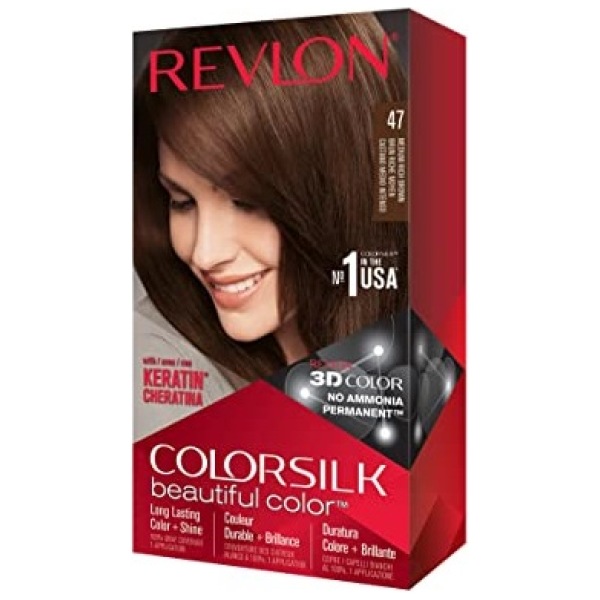 Revlon Colorsilk Hair Color Medium Rich Brown 47 (40Ml+40Ml+11.8Ml)