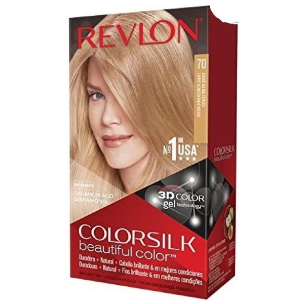 Revlon Colorsilk Hair Dark Medium Ash Blonde 70 (40Ml+40Ml+11.8Ml)