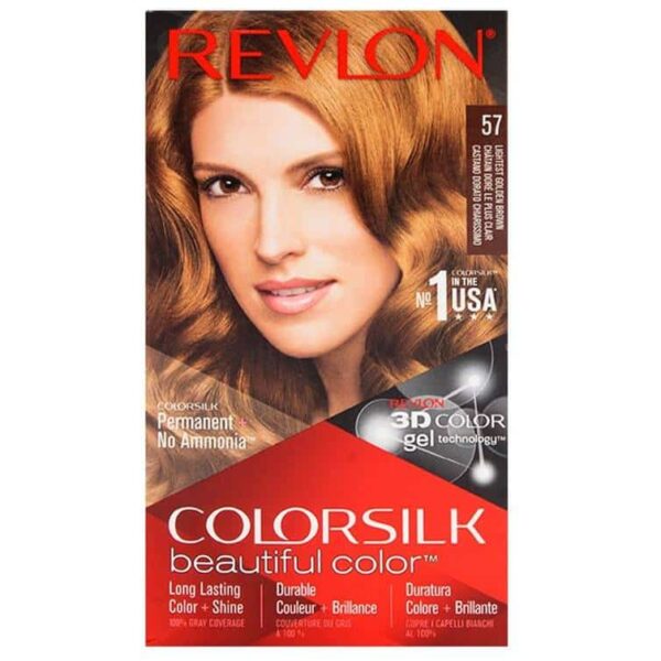 Revlon Colorsilk Hair Color Lightest Golden Brown 57  (40Ml+40Ml+11.8Ml)
