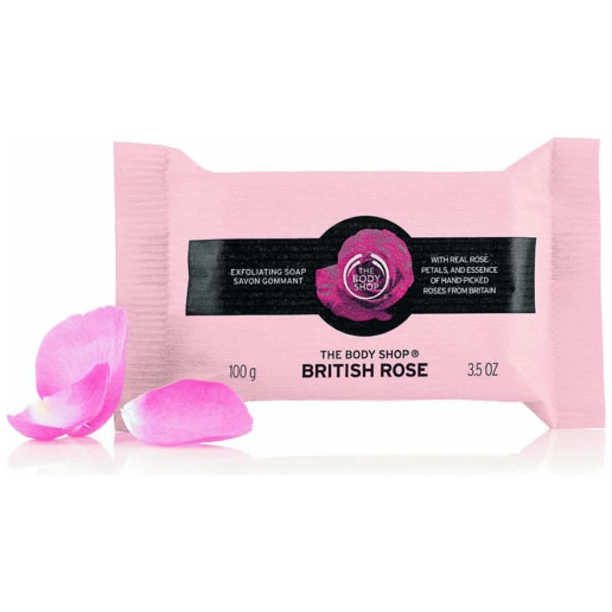 The Body Shop British Rose Exfoliating Soap 100Gm