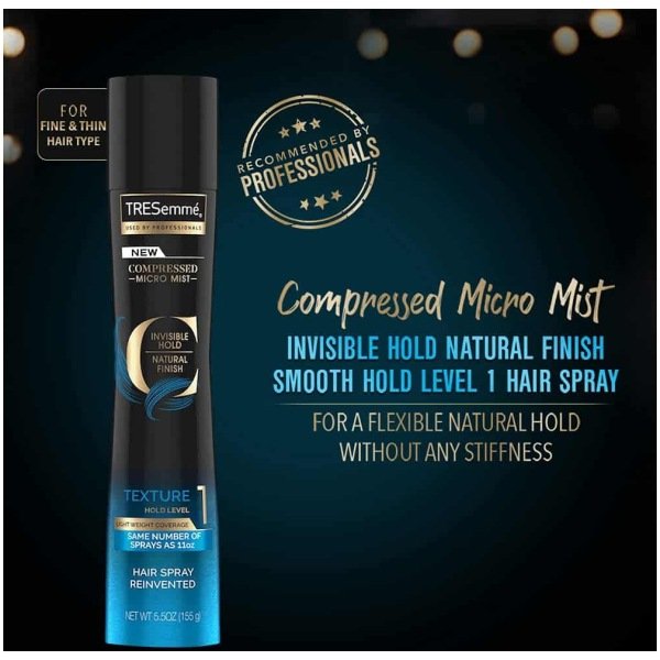 Tresemme Compressed Micro Mist Texture Hold Level 1 Hair Spray 155Gm