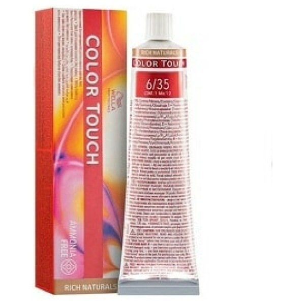 Wella Professionals Color Touch Rich Naturals Ammonia Free Hair Color 60ml 6/35 Dark Blonde Gold Mahogany