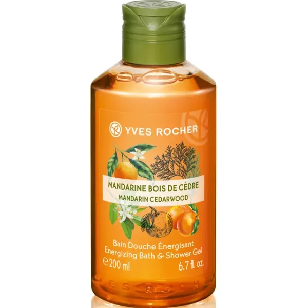 Yves Rocher Energizing Bath And Shower Gel Mandarin Cedarwood 200Ml