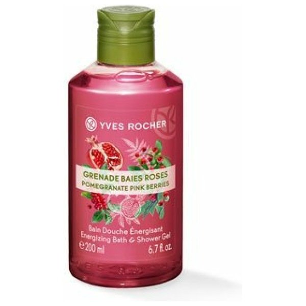Yves Rocher Energizing Bath And Shower Gel Pomegranate Pink Berries 200Ml
