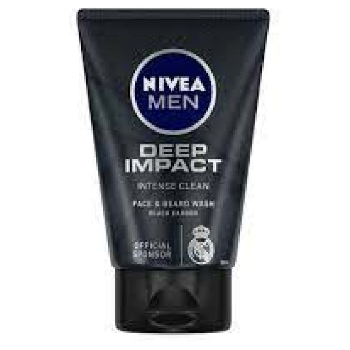 Nivea Men Deep Impact Intense Clean Face & Beard Wash With Black Carbon 100Gm