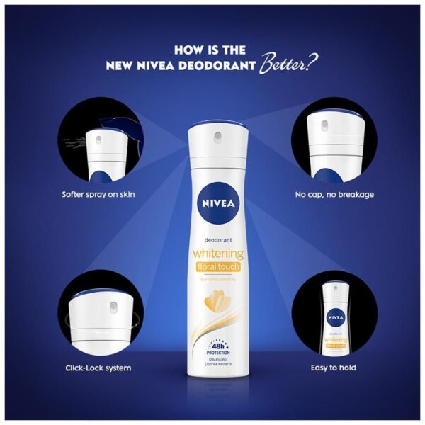 Nivea Women Deodorant Whitening Floral Touch For 48H Protection 150Ml - Image 2