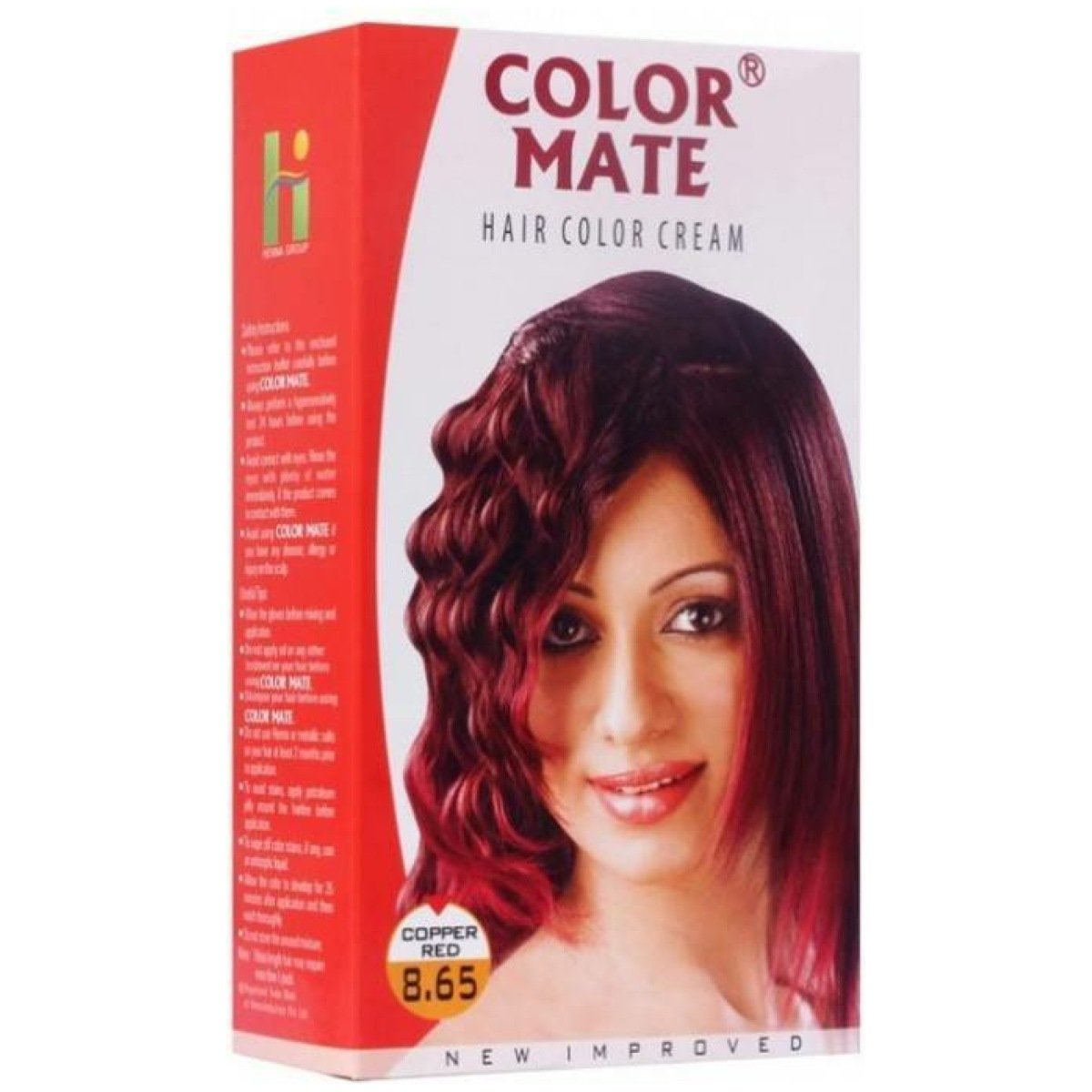 Colormate Hair Color Cream 8.65 Copper Red 60Ml