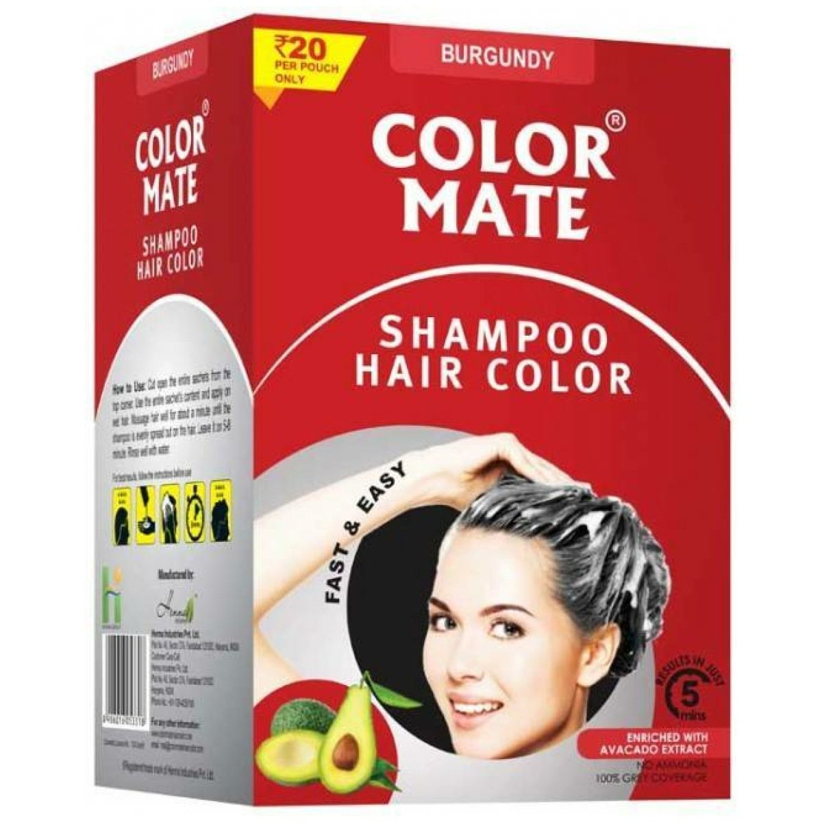 Colormate Shampoo Hair Color Burgundy