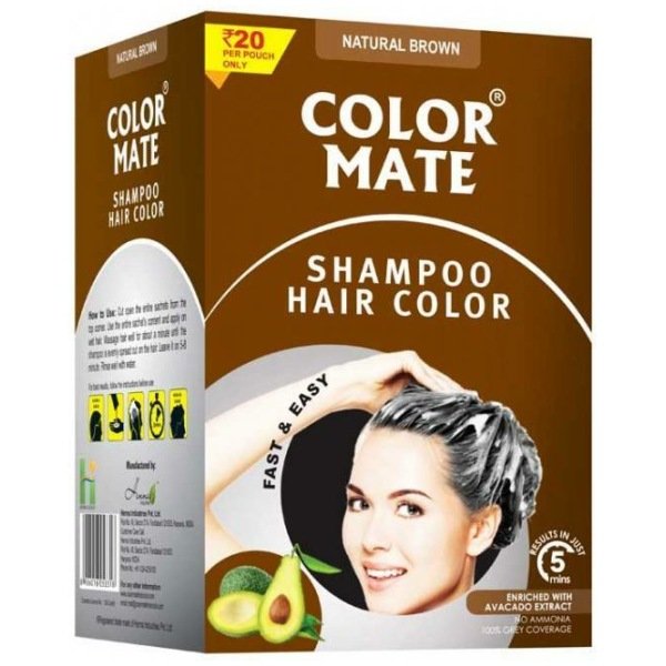 Colormate Shampoo Hair Color Natural Brown