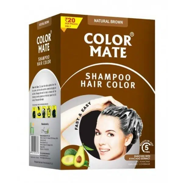 Colormate Shampoo Hair Color Natural Brown