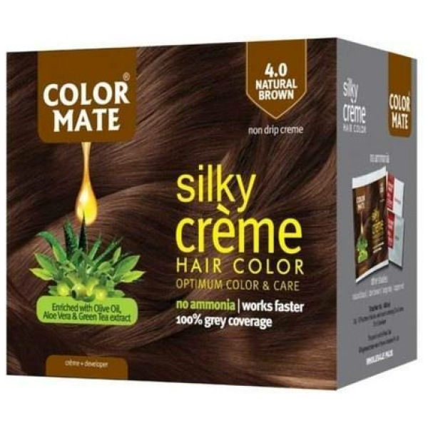 COLOR MATE SILKY HAIR COLOR 4.0 BROWN