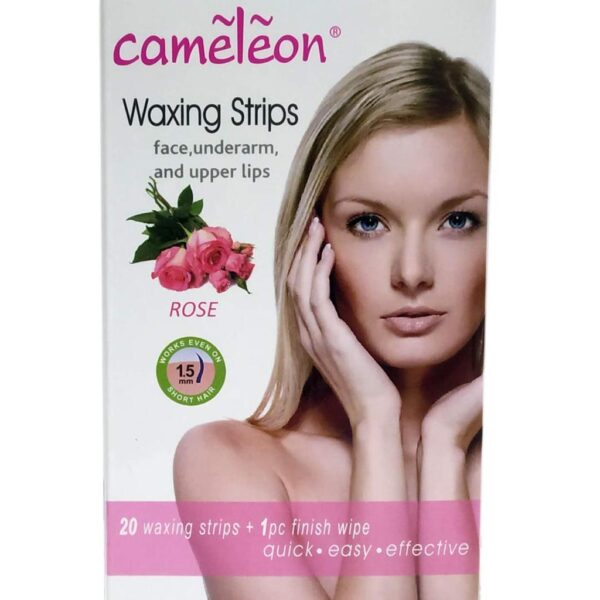 Cameleon Waxing Strips Face Underarm Variant Flavour Rose