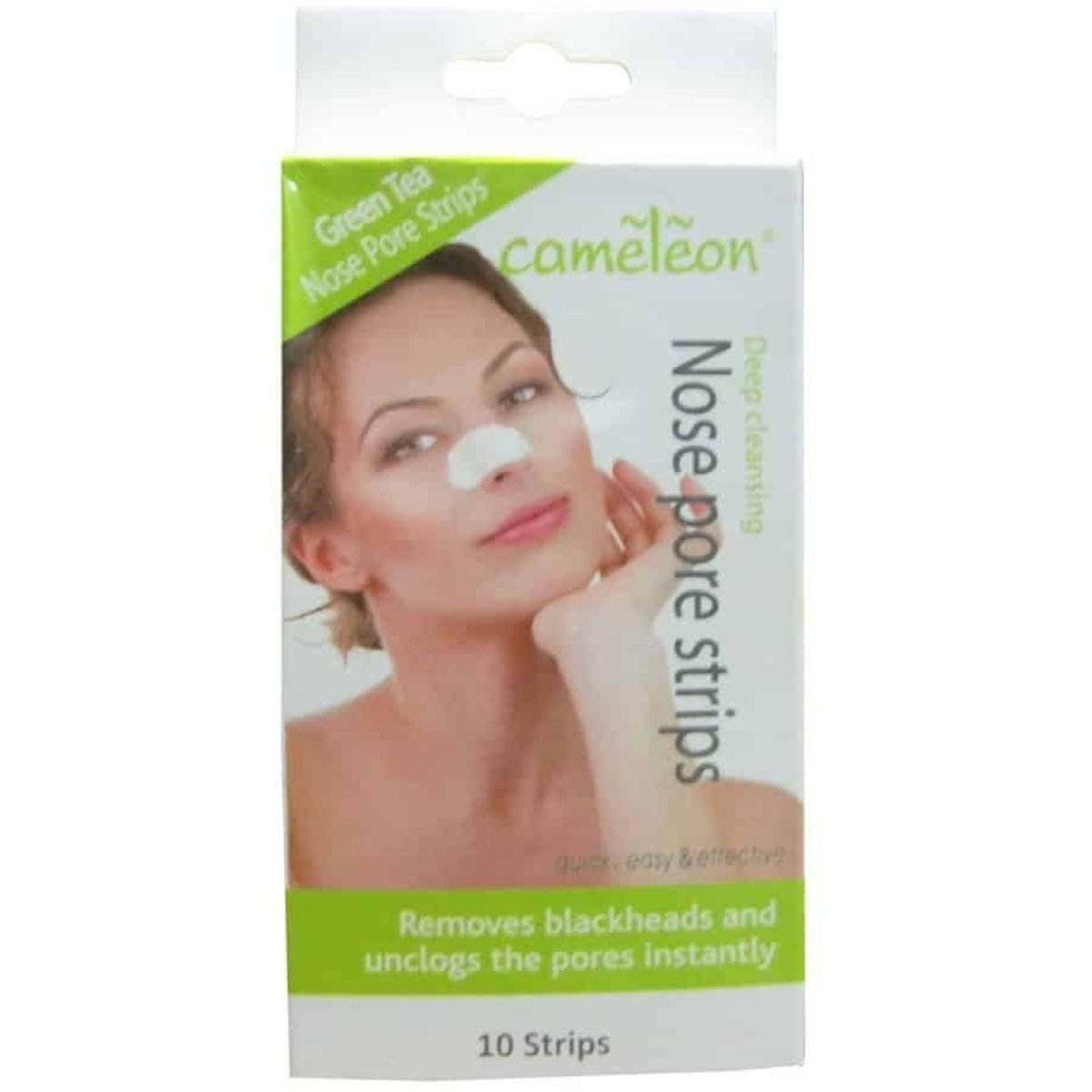 Cameleon Deep Cleansing Nose Pore Strips in Green Tea - Pack of 10