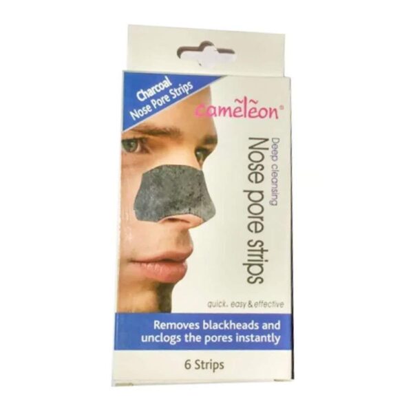 Cameleon Quick Easy Effective Men Charcoal Nose Strips In 6-Strips - Image 2
