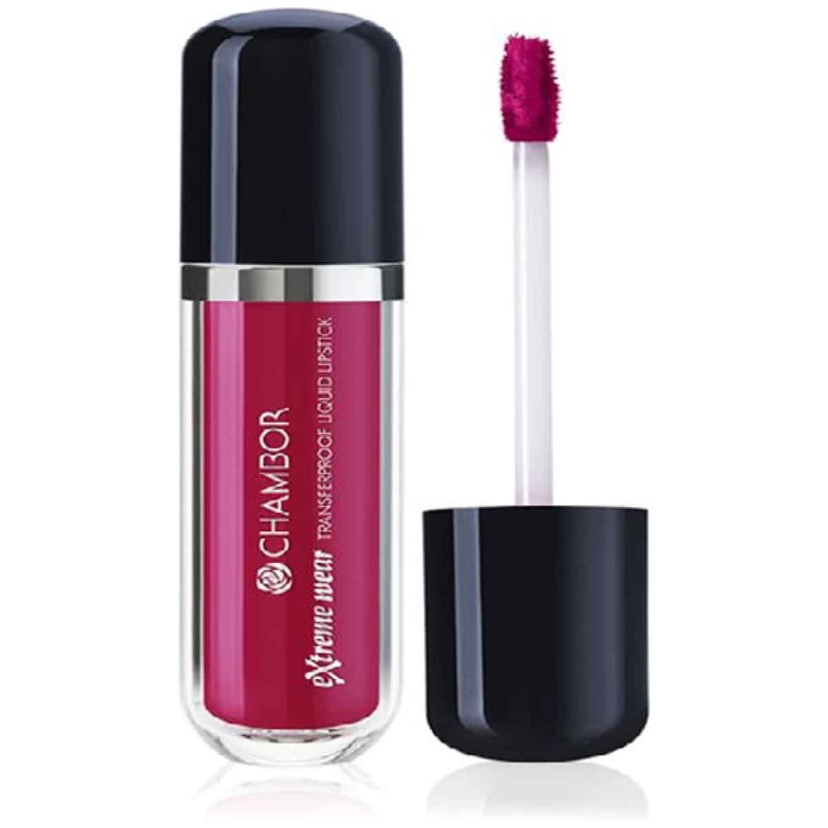 Chambor Extreme Wear Transferproof Liquid Lipstick Blushed Pink,No. 412 6Ml