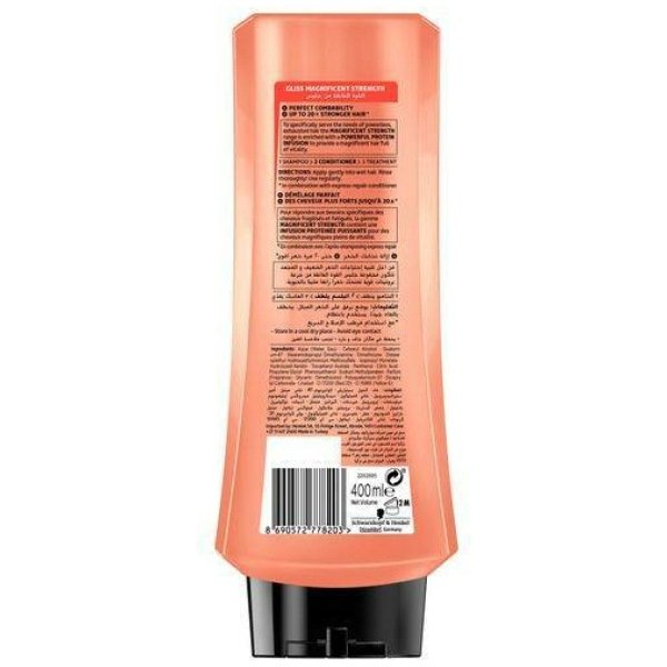 Schwarzkopf Hair Repair Gliss Magnificent Strength Conditioner 400Ml - Image 2