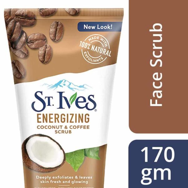 St. Ives Energizing Coconut & Coffee Scrub 170Gm - Image 2