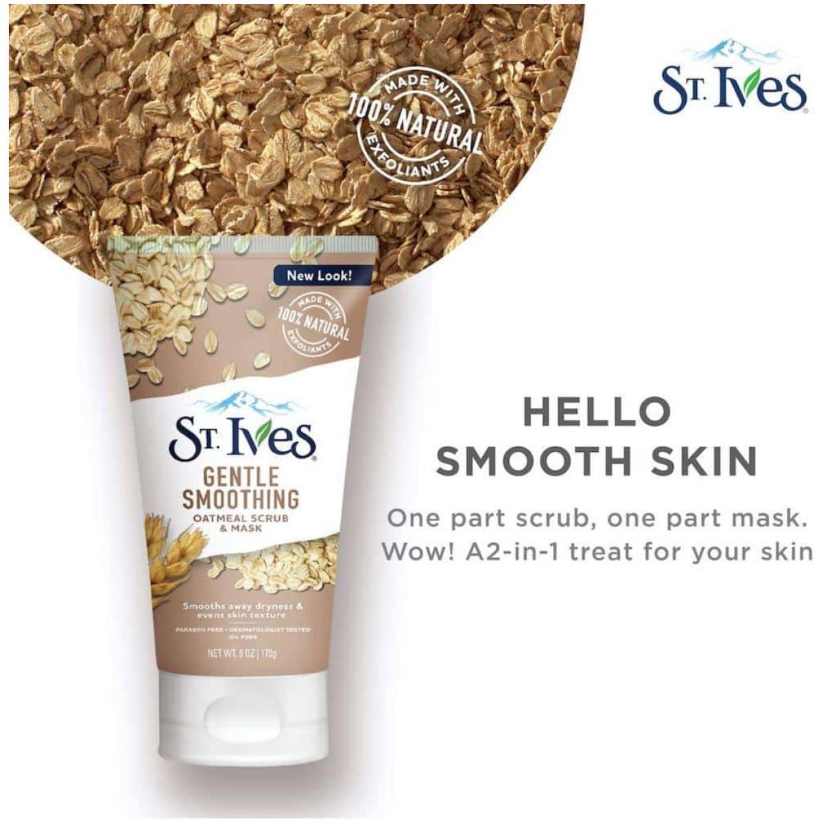 St. Ives Nourished And Smooth Oatmeal Scrub And Mask 170G - Image 6