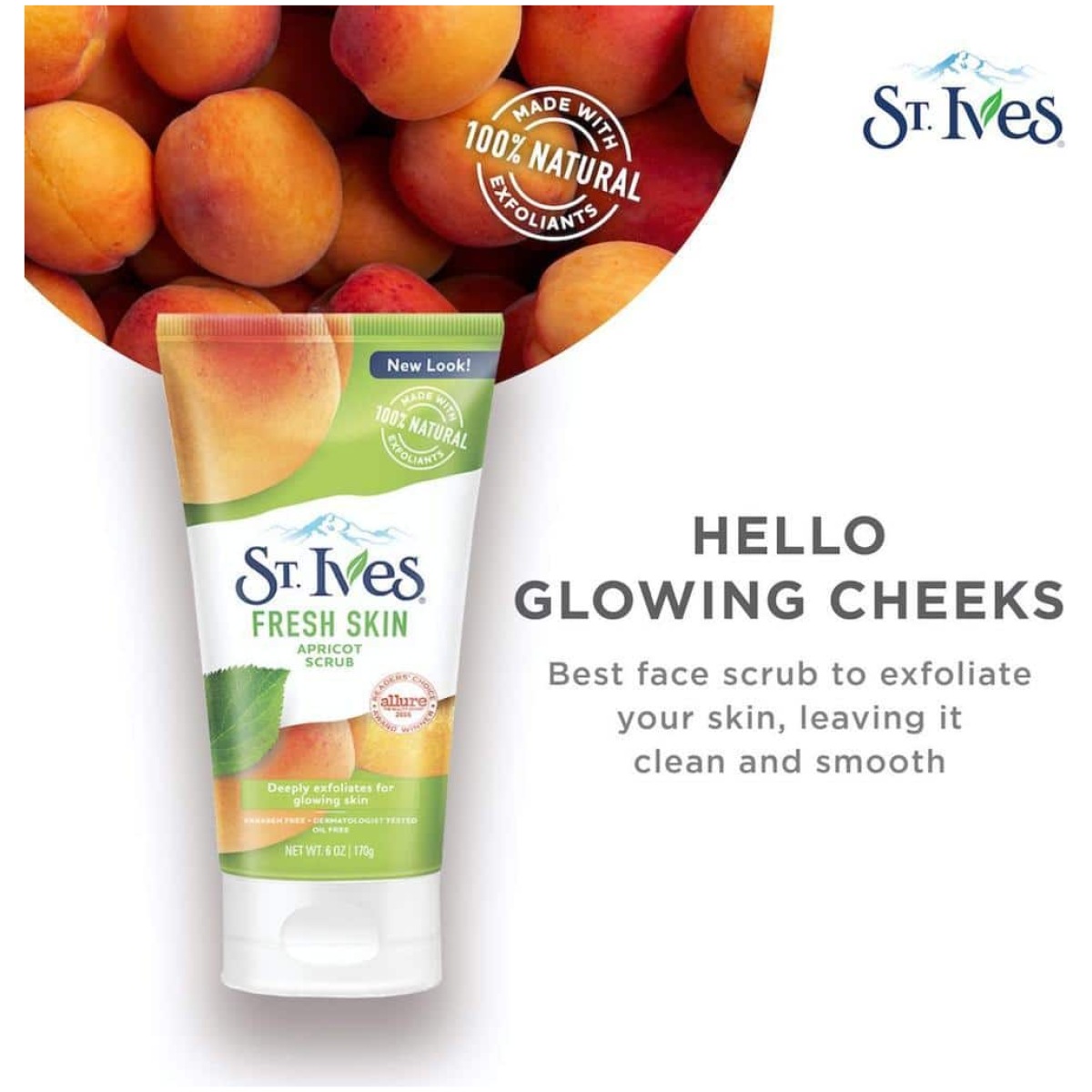 St. Ives Fresh Skin Apricot Face Scrub 170Gm - Image 4