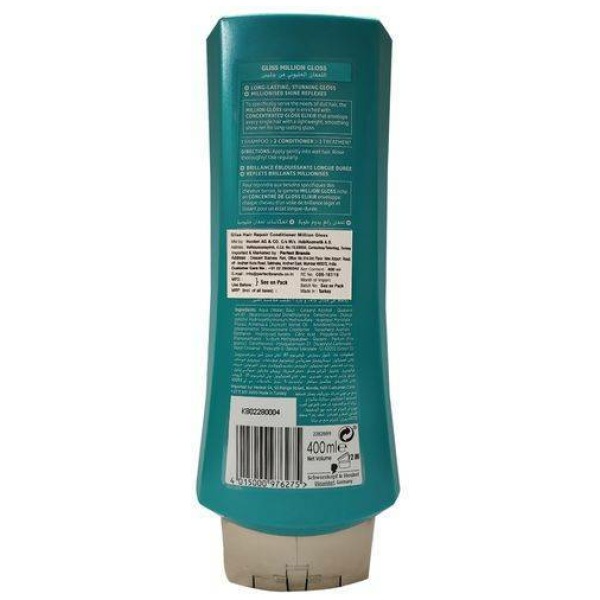 Schwarzkopf Gliss Hair Repair With Liquid Keratin Million Gloss Conditioner 400Ml - Image 2
