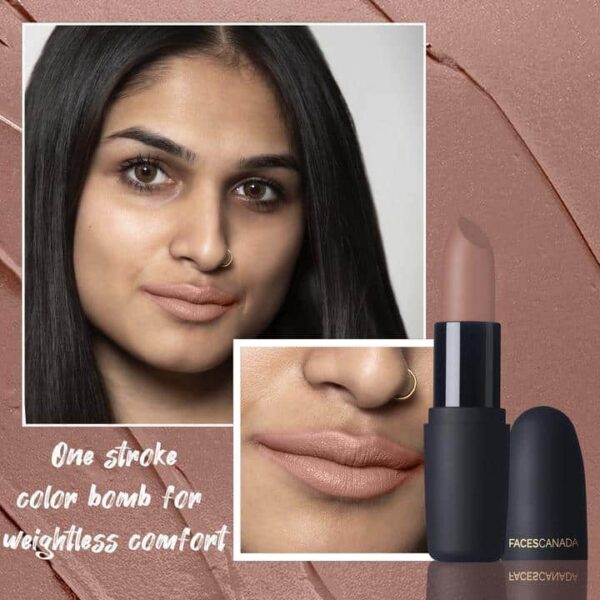 Faces Canada Weightless Matte Finish Lipstick Buff Nude 05 4Gm - Image 7