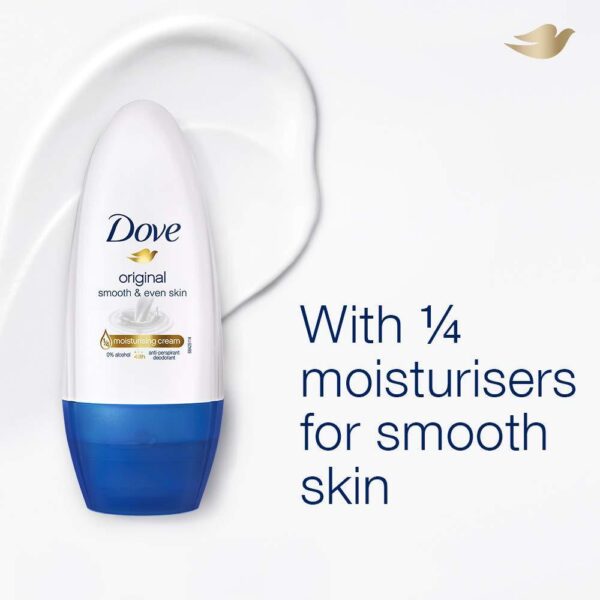 Dove Original Deodorant Roll On For Women Antiperspirant Underarm 50Ml - Image 3