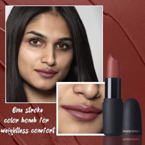 Faces Canada Weightless Matte Finish Lipstick Forever Red 03 4Gm - Image 7