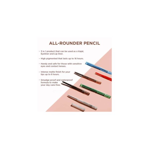 Colorbar All Rounder Eye Pencil No.010 Pitch Black 0.29G - Image 6