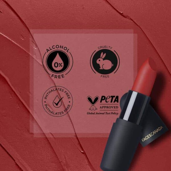 Faces Canada Weightless Matte Finish Lipstick Bombshell Red 09 4Gm - Image 7