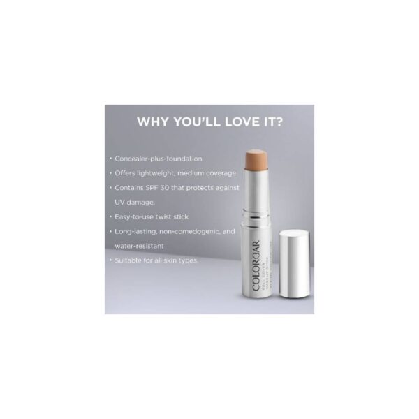 Colorbar Full Cover Makeup Stick No.001 Fresh Ivory 9G - Image 5