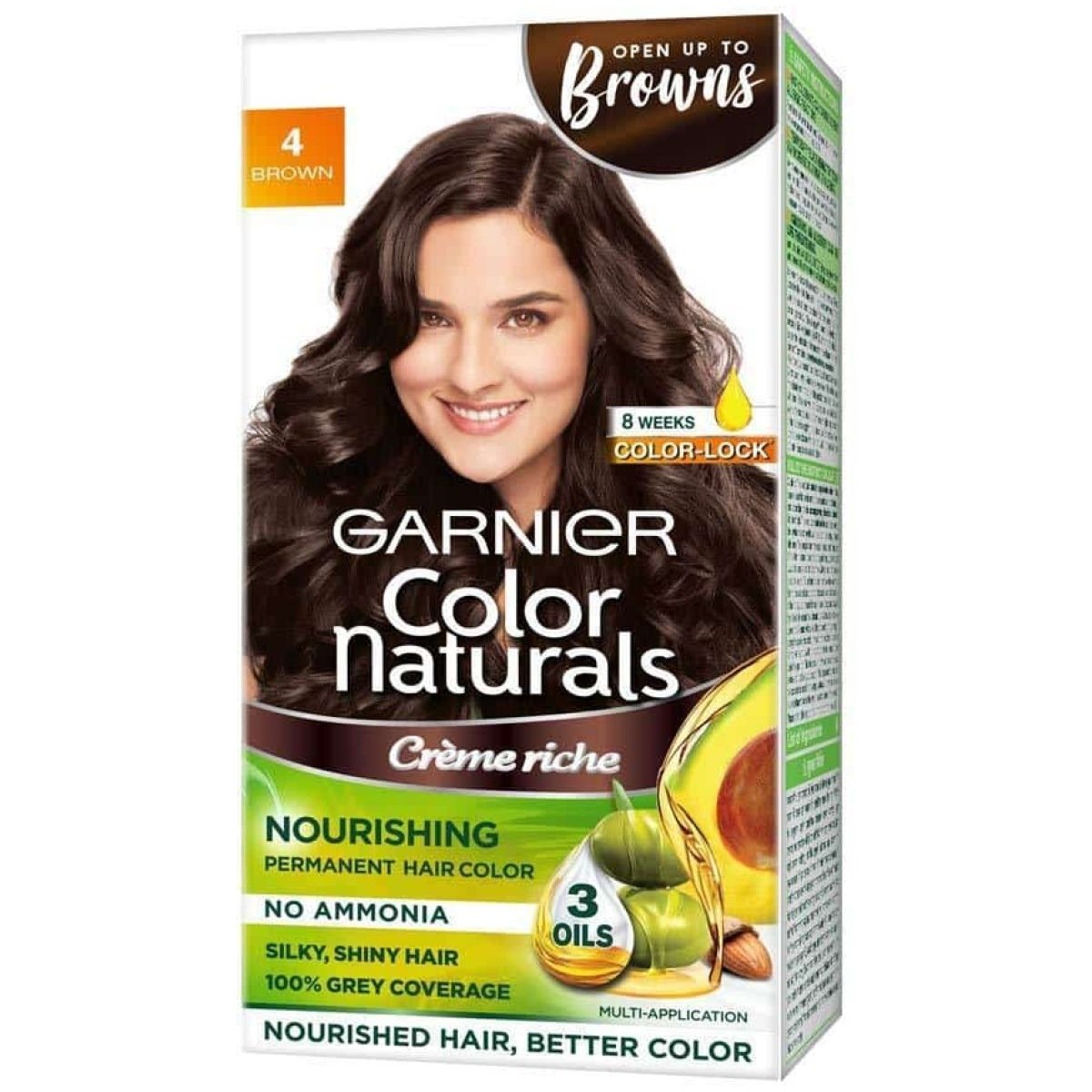 Garnier Color Natural Creme Riche 4 Brown (70ml+60g)