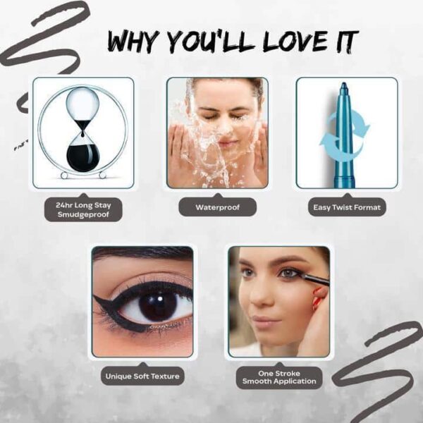 Faces Canada Ultimepro Twist Eye Kajal Liner Silver 01 0.35G - Image 3