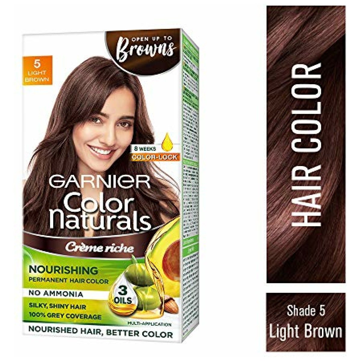 Garnier Color Natural Creme Riche 5 Light Brown (70ml+60g)