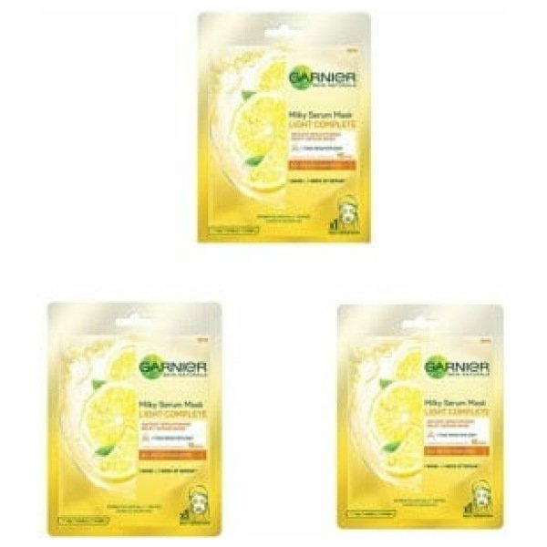 Garnier Skin Naturals Light Complete Face Serum Sheet Mask Yellow 28G 2+1