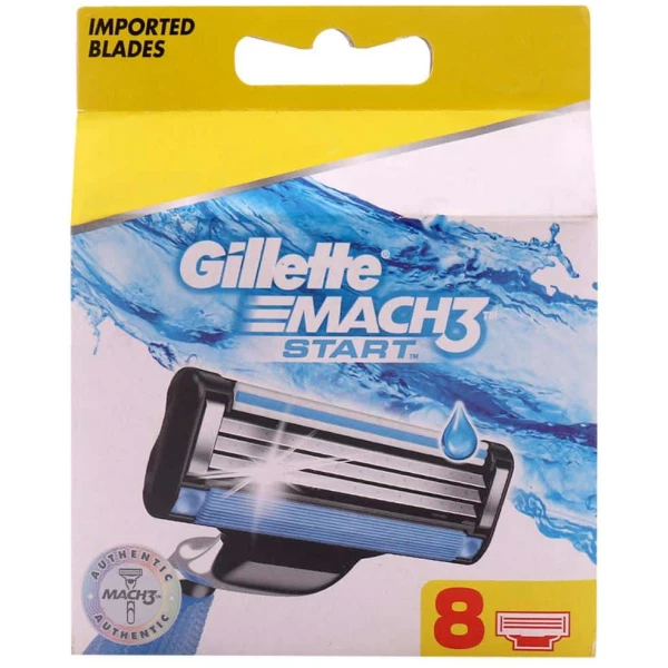 Gillette Mach 3 Start Mens Razor Blades Cartridge Set Of 8