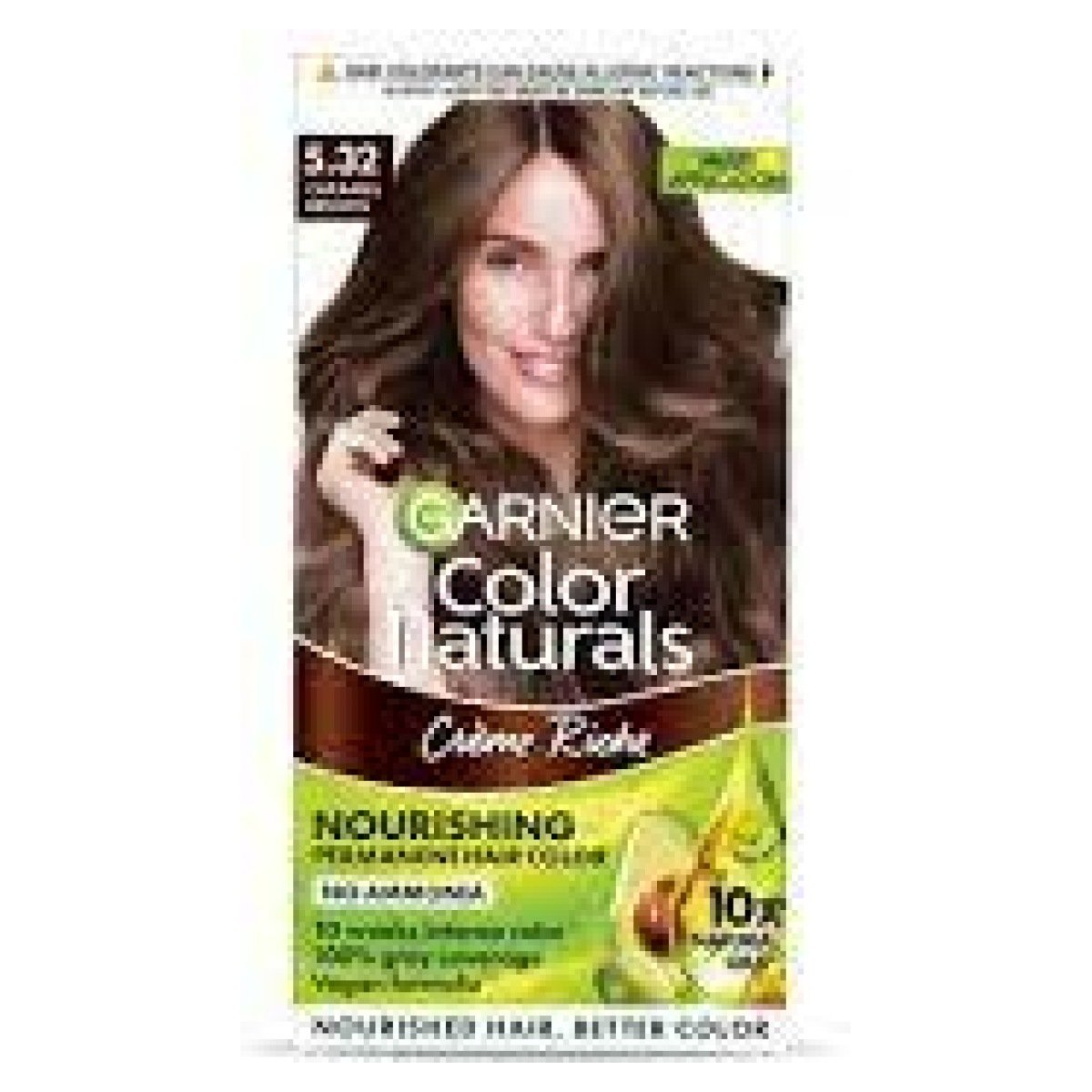 Garnier Color Natural Creme Riche No 5.32 Caramel Brown (70ml+60gm)