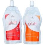 Schwarzkopf Glatt Hair Straightener Cream 400Ml Pack Of 2 No. 0 And No. N